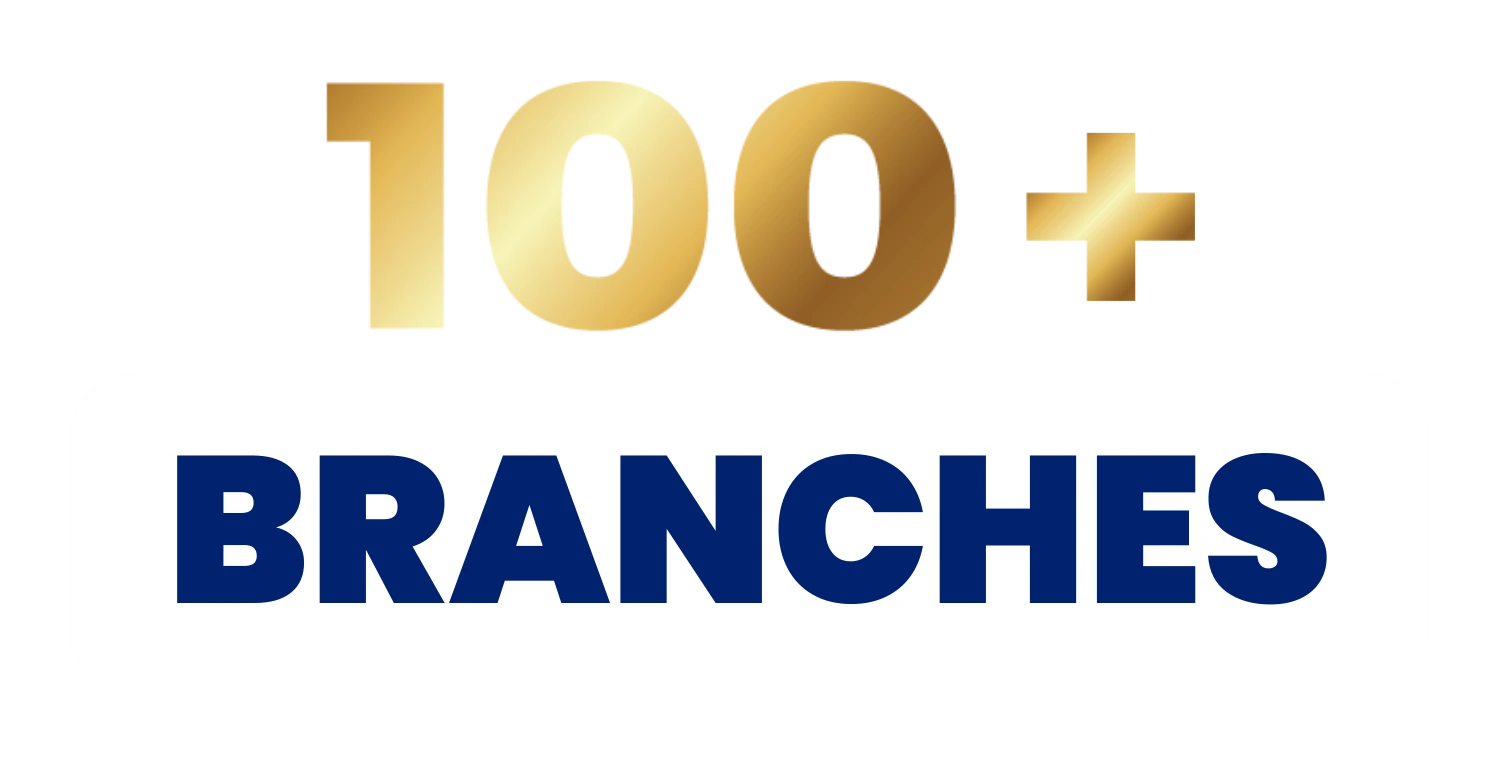 100+ Branches